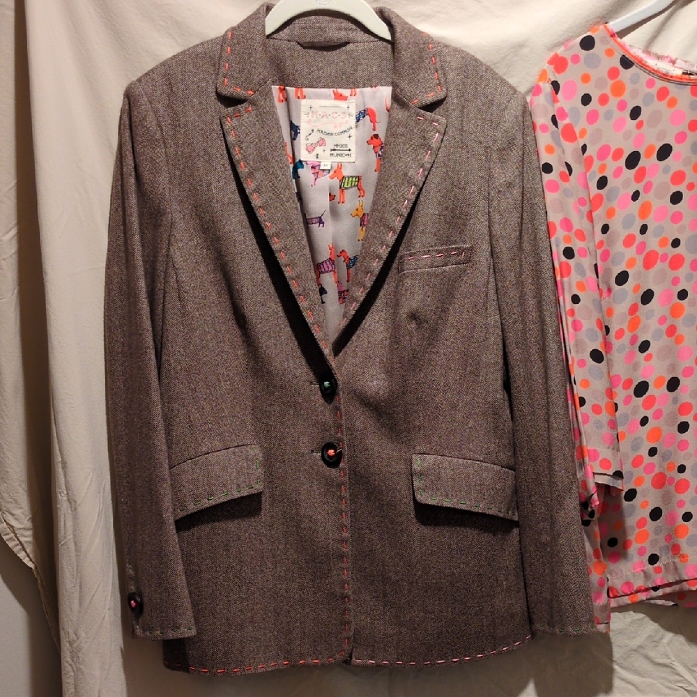 Luxury brand Maison Common (from Munich) Cashmere Brown Tweed Blazer